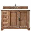 James Martin Vanities Providence 48in Single Vanity, Driftwood w/ 3 CM Eternal Marfil Quartz Top 238-105-5211-3EMR